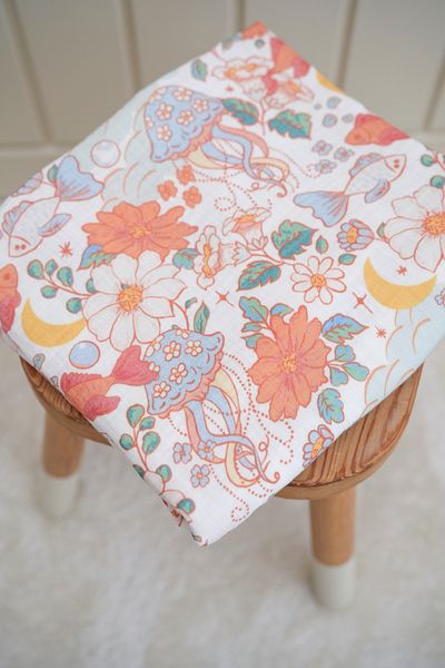Tuğba Kuğu Undersea Printed Muslin Fabric