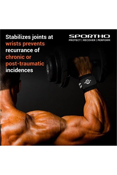 Nivia Weight Lifting Wrist Support | Black/grey | Adjustable Velcro & Thumb Loop Strap