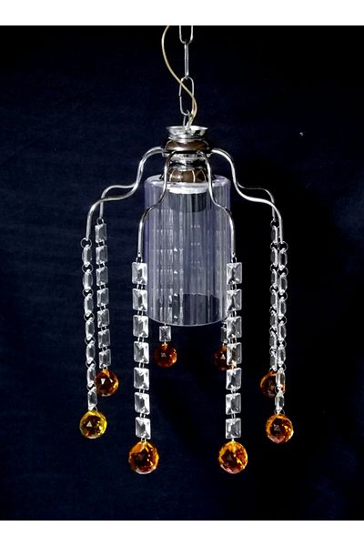 TEKAY AYDINLATMA Stone Chandelier Honey Color Ballstone Chandelier