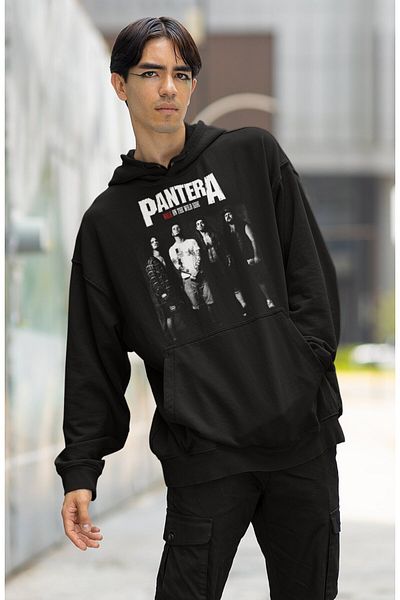 Fuddy Moda Unisex Rock Band Pantera Printed Hooded Sweatshirt, Oversize Rock Metal Printed Hoodie