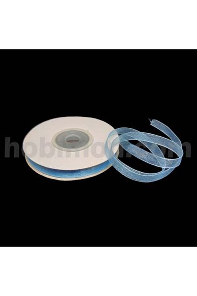 hobimon 6 Mm Organza Ribbon - Baby Blue 25 Mt