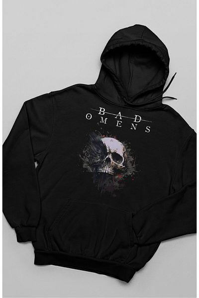 Fuddy Moda Bad Omens Printed Unisex Oversize Hooded Sweatshirt and Hoodie