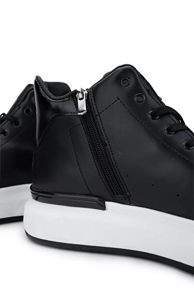 Tamer Tanca Erkek Hakiki Deri Siyah Bot Ayakkabı