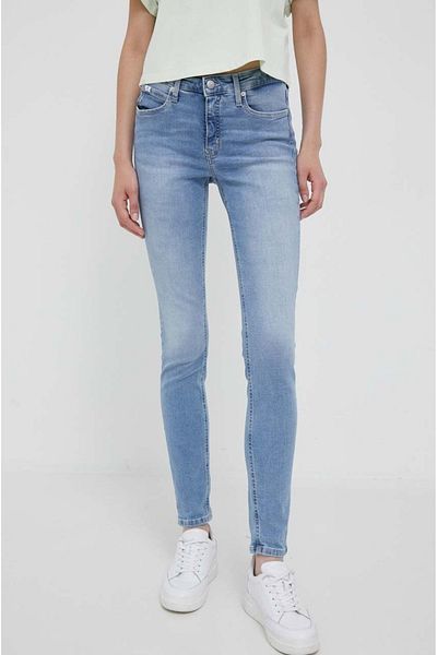Calvin Klein Közepesen magas vékony farmernadrág