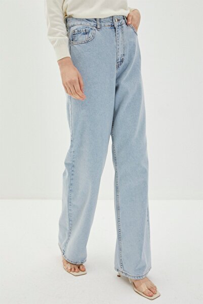 Zühre Ψηλόμεσο Φαρδύ Μπλε Τζιν Παντελόνι - P-0140