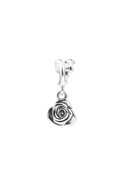Fubena Opened Rose Dangle Charm