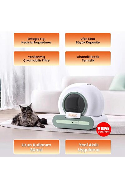 Groove Ti 65l Wifi Otomatik Akıllı Kedi Tuvaleti Yeni Versiyon