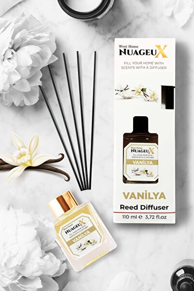 VANİLYA Oda Kokusu Bambu Çubuklu, Ferahlatıcı, Stres Azaltıcı Ve Rahatlatıcı, 110 Ml