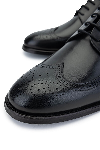 Tamer Tanca Erkek Hakiki Deri Siyah Deri Klasik Ayakkabı