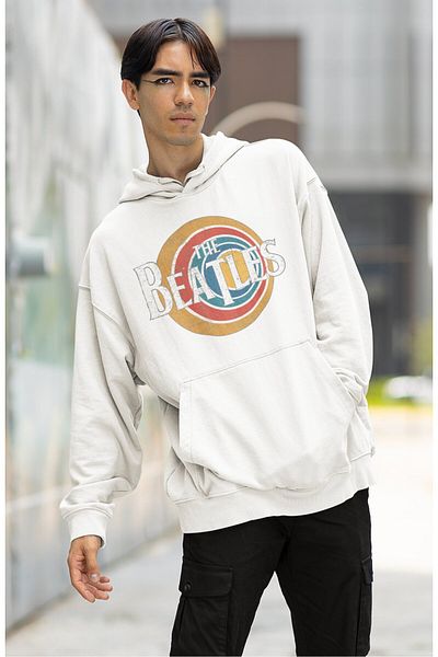 Fuddy Moda Φούτερ με στάμπα The Beatles Rock Band Unisex Oversize - Hoodie με κουκούλα