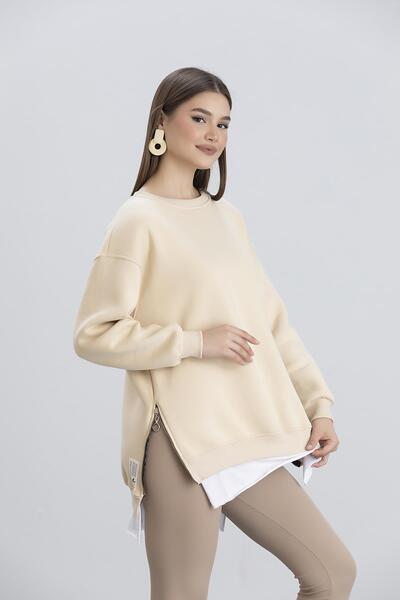 Işşıl IŞŞIL 7000-Üç İplik Penye Yünlü Kadın-Kız Sweatshirt