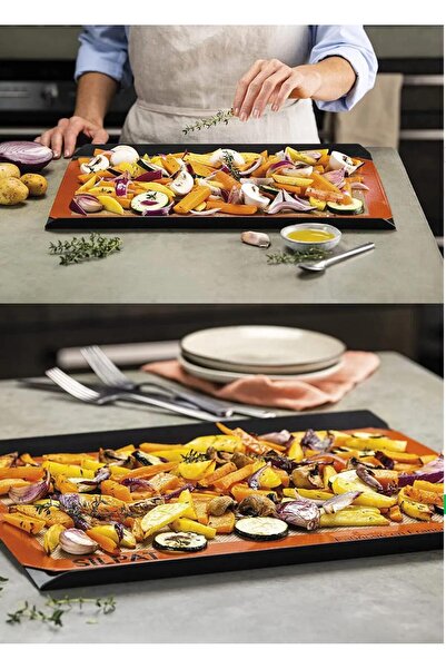 Asef Hediye حصيرة خبز سيليكون احترافية مقاومة للحريق وغير قابلة للالتصاق وقاب...