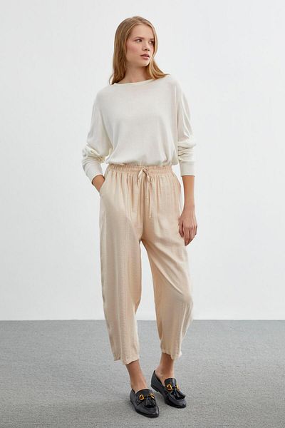 Zühre Μπεζ παντελόνι Shalwar P-0184