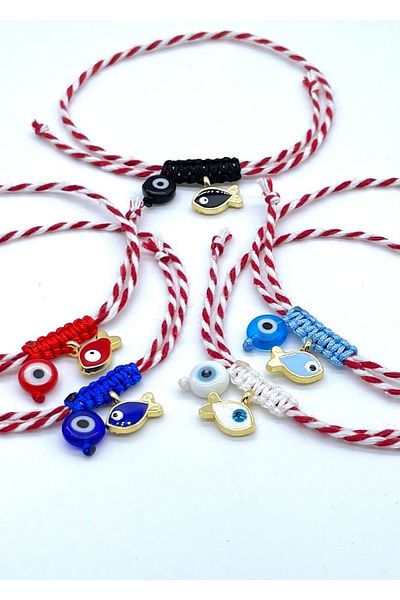 Concept HuBuTU Set of 5 Gift Cards and Gelatin Fish and Martenchia Wish Bracelets