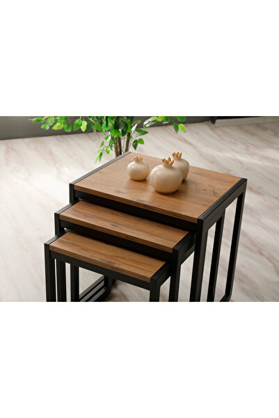 Home Sehpol Üçlü Zigon Sehpa 50x40x52/45x40x46/40x40x40