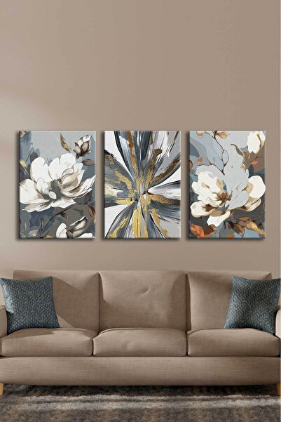 Voovart Kanvas Duvar Tablosu 3'lü Canvas Tablo Seti - VOOV4304