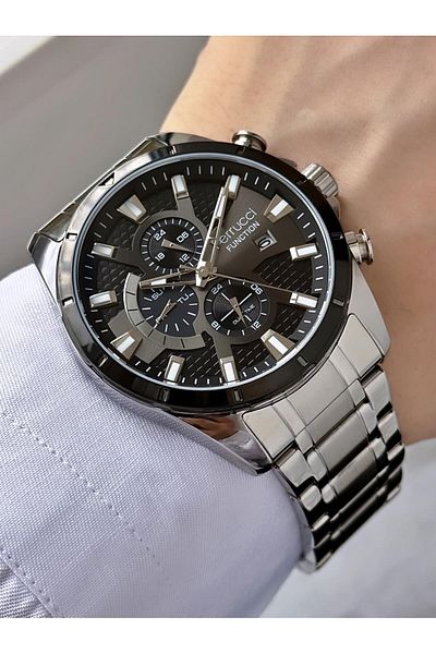 Ferrucci Men's Functions Active Steel Band Wrist Watch