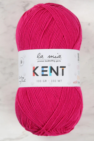 La Mia Yarn حبل محبوك يدويًا باللون الفوشيا من La Mia Kent - L030
