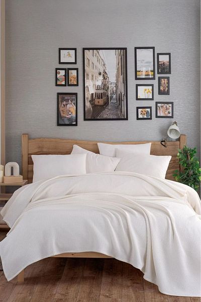 Eponj Home Ecocel Pike Double Blanket - 200x230cm Karde Cream