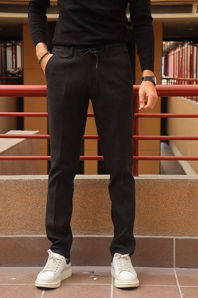 inpool Men's, waist lace, side elastic, Regular-Fit, Old Money Culture pants