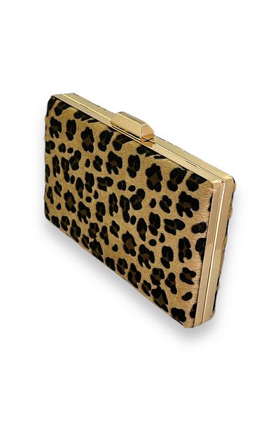 Biçanta Geantă pentru rochie de seară cu pene cu imprimeu leopard - pentru noapte, nuntă, logodnă și absolvire