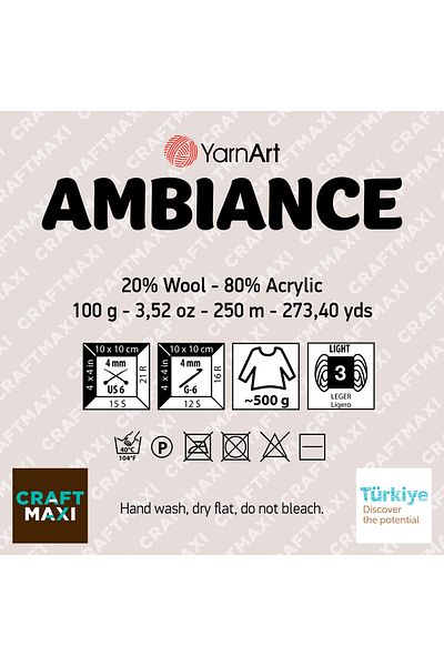 Yarnart Πλεκτό νήμα Ambiance Ebruli 151