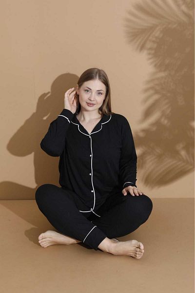 LİLA İÇ GİYİM Oversized Button? Pajama Set