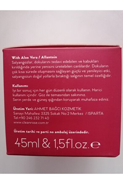 Clean Rose Saylangoz Özlü Krem 45ml