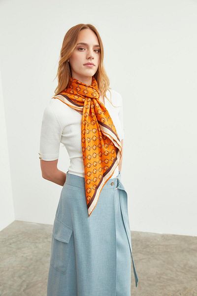 Zühre Long Aqua Skirt - Pocket Detail, ETK-0142
