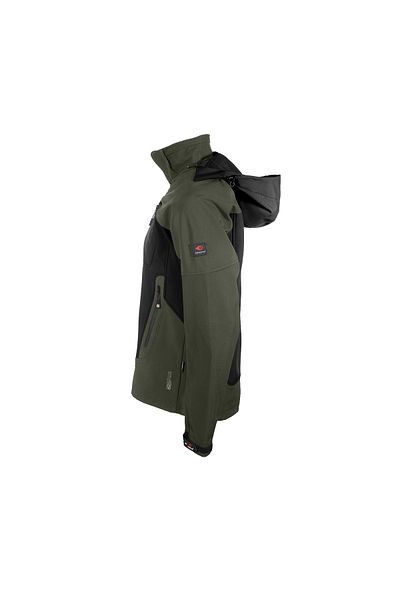 Cresta Ανδρικό μπουφάν Softshell με κουκούλα ειδικής παραγωγής εξωτερικού χώρου Soft-Tech Πράσινο Χακί