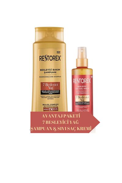 Restorex 7 Nourishing Oil Care Shampoo 500 ml + Liquid Hair Care Conditioner 200 ml