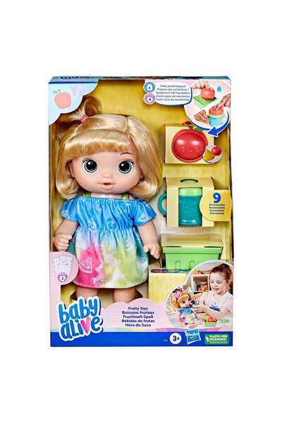 Baby Alive Bebeğimle Eğlenceli Yudumlar - Sarışın Oyuncak Bebek