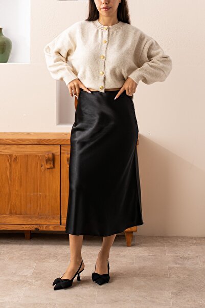 Seniorah Mink Gold Buttoned Knitwear Cardigan