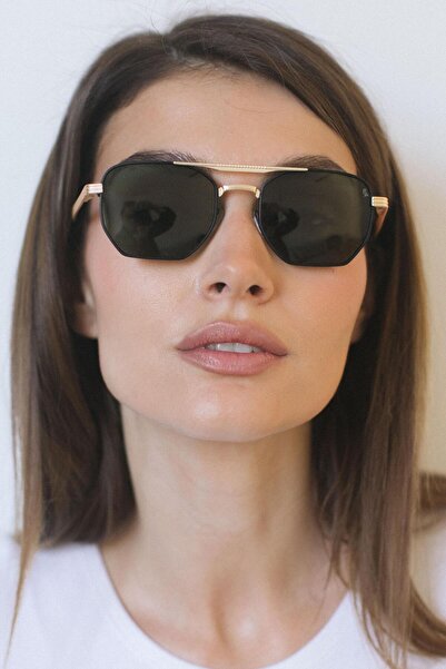 Bilge Karga Gerda Gold Green Sunglasses