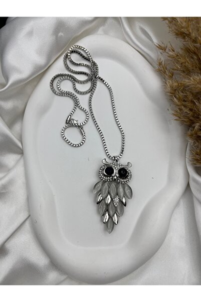 Yıldız Accessory قلادة نسائية أنيقة من حجر الراين الفضي - سلسلة عنق عتيقة، إك...