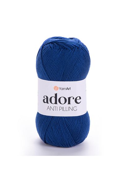 Yarnart Adore - Ață de tricotat manual anti-pilling Albastru închis-349