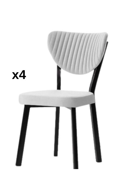 4 Adet Elma Sandalye Baby Face kumaş dikişli Mutfak sandalyesi Restorant sandalyesi Cafe sandalyesi