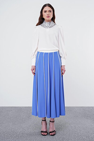 Zühre Спідниця з довгими лавандовими смужками - ETK-0146