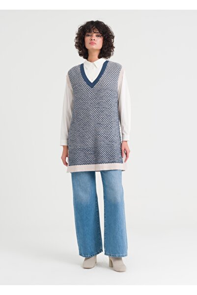 Armağan 1010 Tricotaj cu decolteu în V Pulover