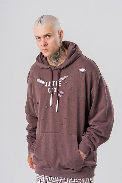 go gang own Тениска с детайли Just Be Cool Суитшърт с качулка