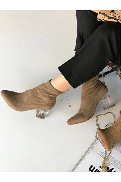 Florinda Kadın Süet Sterç  Şefaff  7 Cm Topuklu Bot