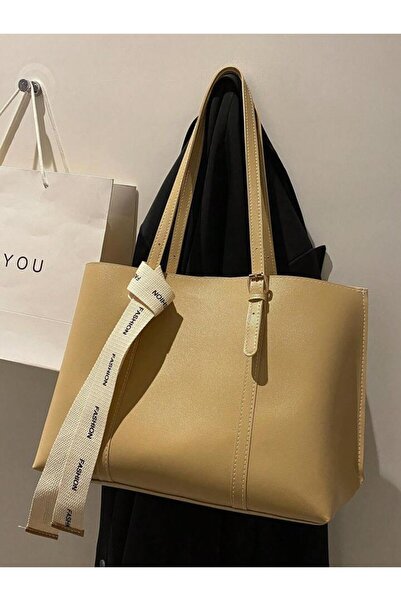 HONEY BAG Afta Large Size Mink Women's Hand and Shoulder Bag