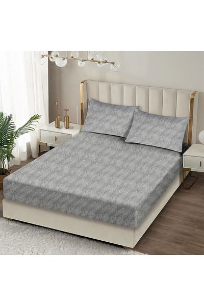 Evim Always Gray Cotton Fitted Sheet Set Single 100X200+35Cm 50X70Cm 1X Pillowcases