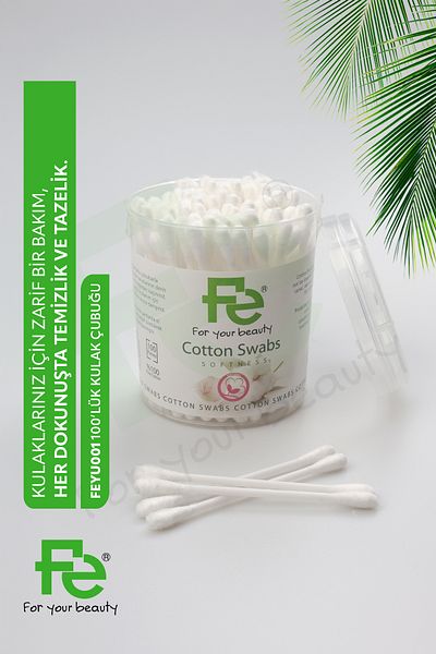 Fe Ear Cleansing Swab 100 Pieces