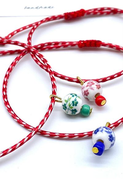 Concept HuBuTU 3 Pieces Gift Christmas Card Gelatin Martenish Martenish Wish Bracelet Set
