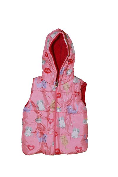 Serbend 1436-Girls Hooded Inflatable Vest - 12 Months, 2Y, 3Y, 4Y
