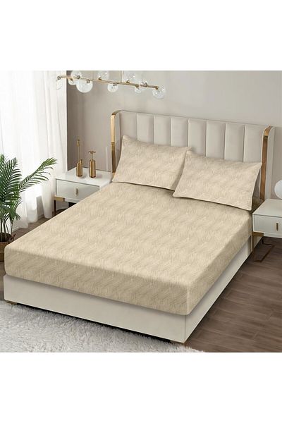 Evim طقم ملاءة جاهزة من القطن باللون الأحمر والبيج مقاس 100 × 200 + 35 سم 50 × 70 سم 1 × كيس وسادة