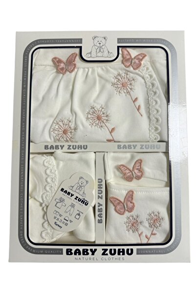 BABY ZUHU 5'Li Lüks Hastane Çıkış Seti / Bebek Kıyafeti