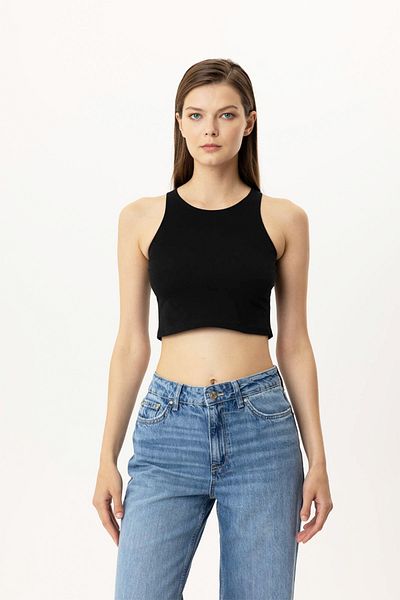 Pierre Cardin Jesse 1210 Cotton Thick Strap Crop Tank Top - Economical Pack of 2