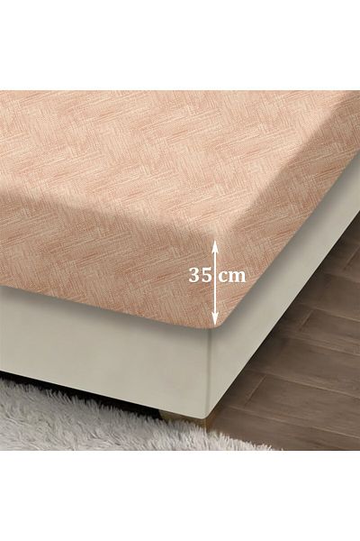 Evim طقم ملاءات مطاطية من القطن البودرة دائمًا مفرد 100x200 + 35 سم 50x70 سم 1x كيس وسادة
